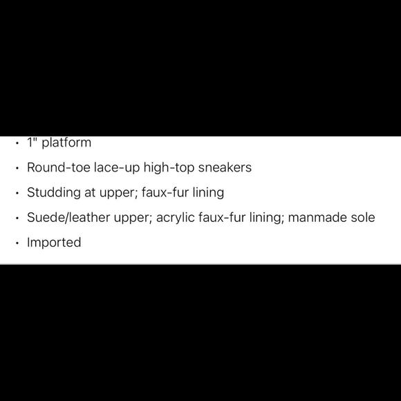 NEW Steve Madden Sneaker Suede Studded High Top Platform Faux Fur Blue Size 8.5 - Picture 7 of 11